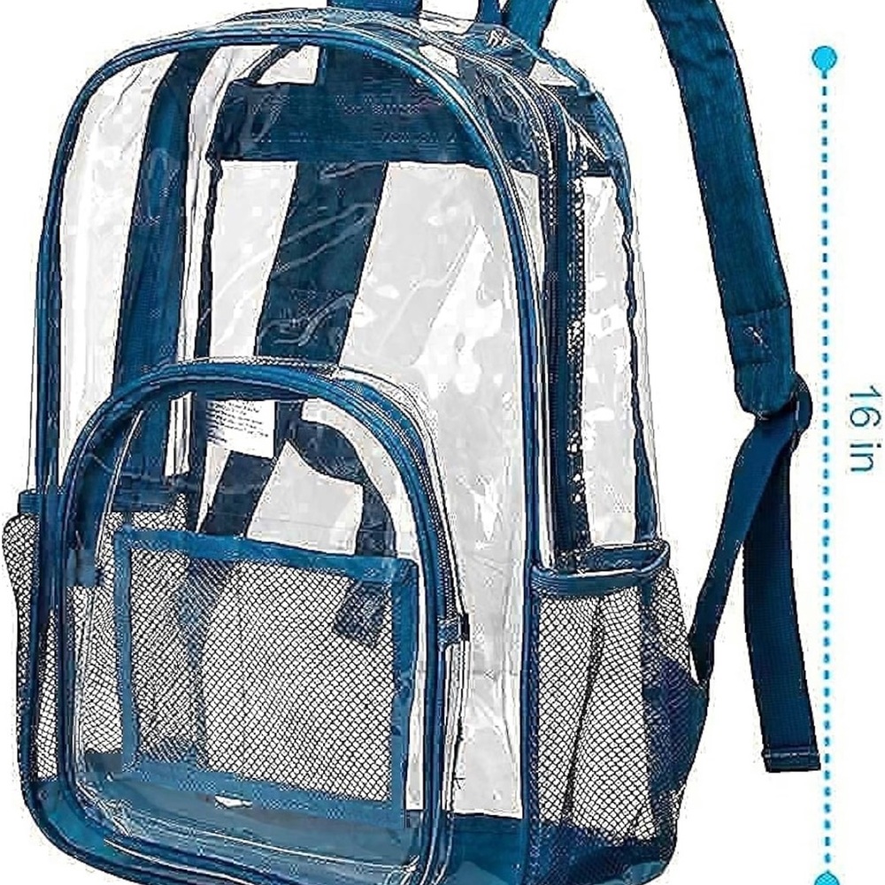 New Clear Backpack Heavy Duty PVC Transparent Backpack - Picture 8 of 9
